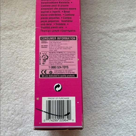 1998 Coca Cola Party Barbie: Special Edition Mattel with Polar Bear Collector - Picture 3 of 5